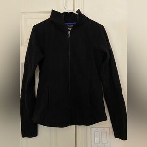 Black fired zip-up jacket
